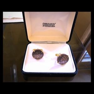 SWANK Men’s Indian Head Cuff Links